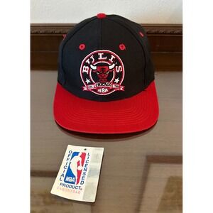 Vintage 90's Chicago Bulls Drew Pearson NBA Snapback Hat Cap Adult NWT‎